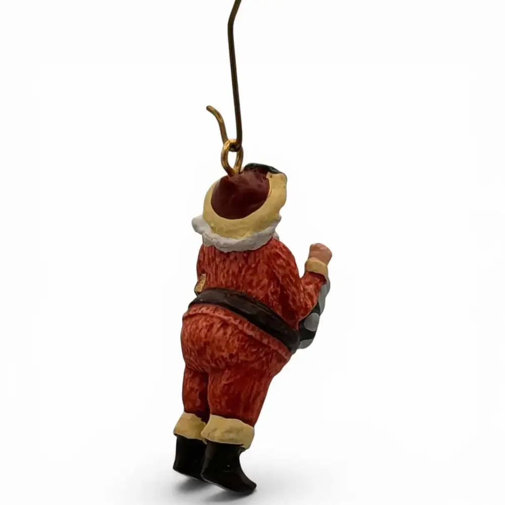 Vintage Miniature Santa Claus Christmas Tree Ornament